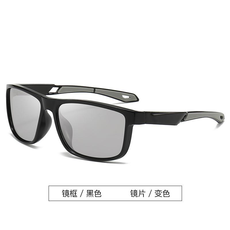Venkovní polarizační sluneční brýle, pánské sportovní fotosenzitivní sluneční brýle s měnícími se barvami, cyklistické brýle se čtvercovým rámem 3235