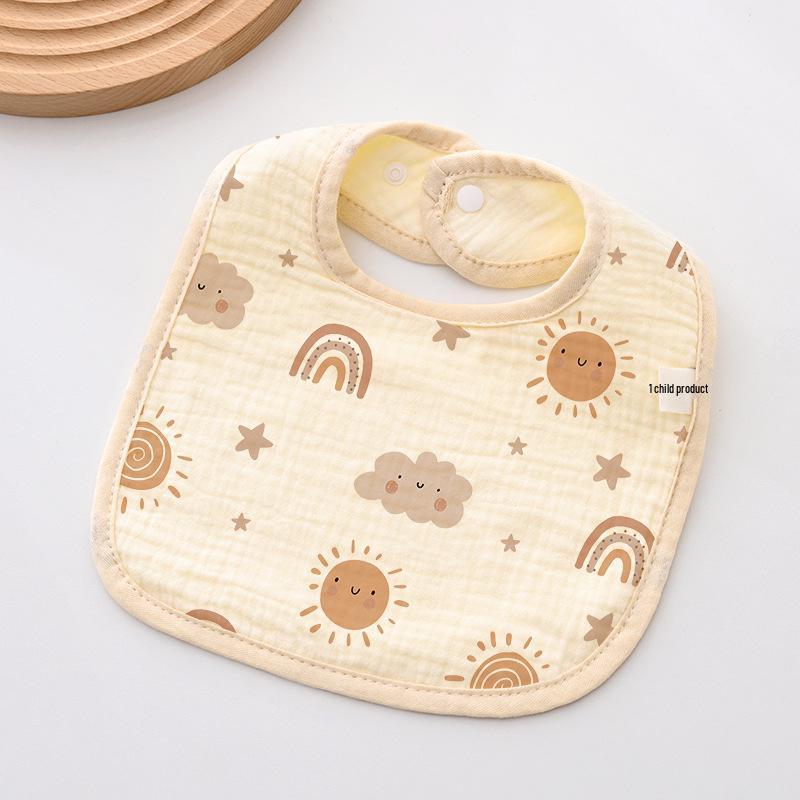 Weiches sechslagiges Baby-Lätzchen aus reiner Baumwolle - Mullwindel für Neugeborene