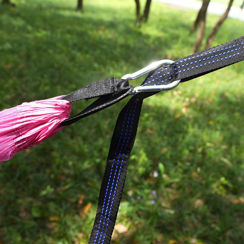 Automatic Quick-Open Mosquito-Proof Hammock with Parachute Cloth for Outdoor Camping (Single/Double)