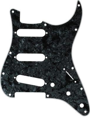 Fender Pickguard STRATOCASTER PICKGUARDS BLACK MOTO Czarny Moto 11-OTWORÓW MODERN-STYLE S/S/S