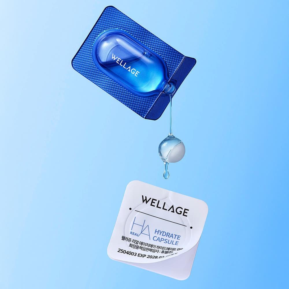 WELLAGE Real Hyaluronic One Day Kit Deep Hydrating Elasticity 7ea Korean Facial Ampoule Moisture Booster