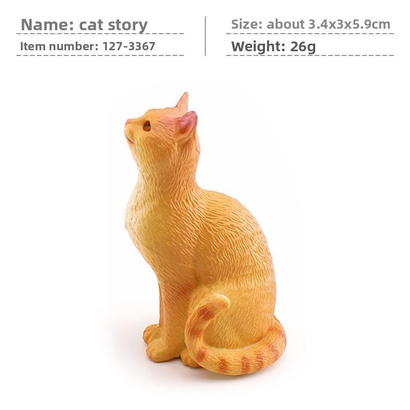 Cat Cartoon Pvc Sculpture With Realistic Form For Home Display Gift Childrens