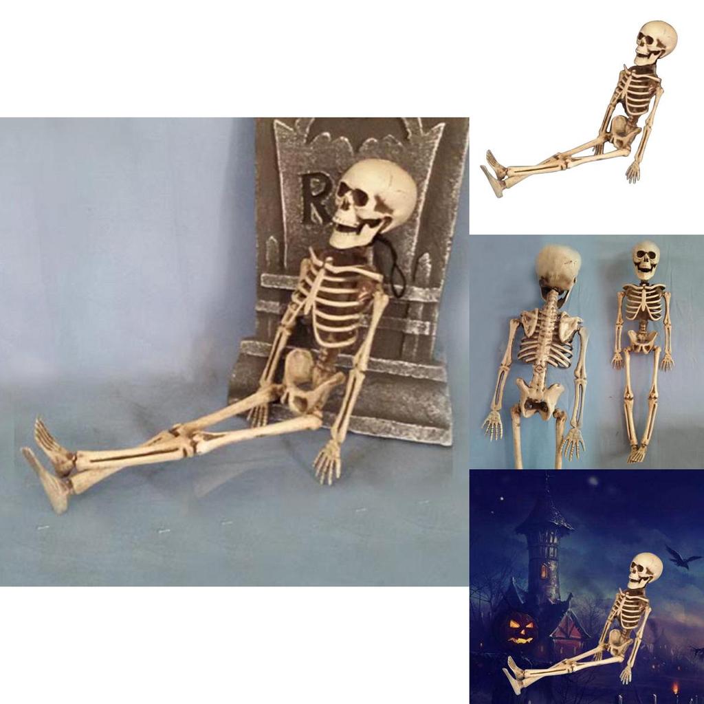 Human Skeleton Scary Skull Haunted House Halloween Prop Party Decor Atmosphere