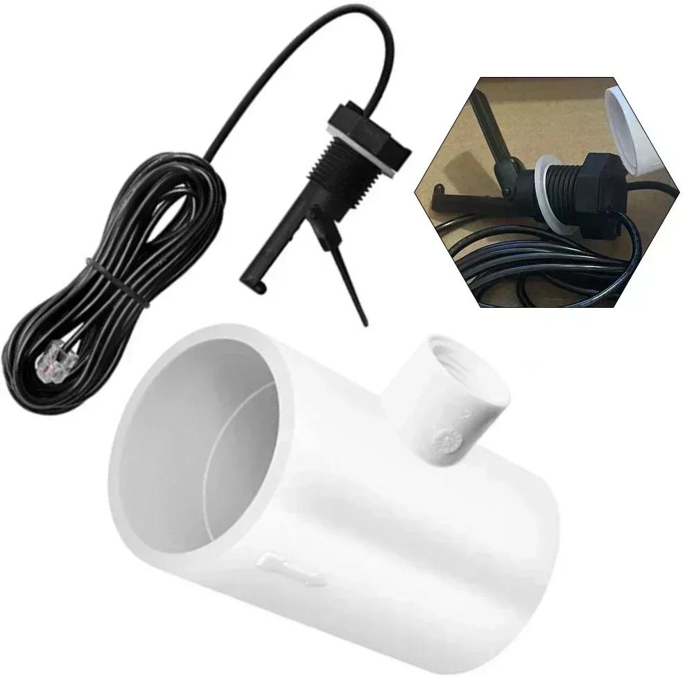 Comutator de debit piscină cu conector T și senzor fiabil de debit apă, Cablu de 4,5 M 1/2 NPT Accesorii pentru instrumente comutator de debit piscină