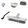 Deck Scrub Brush Head Stainless Steel Wire Rough Multi Purpose Push Broom Scrubber