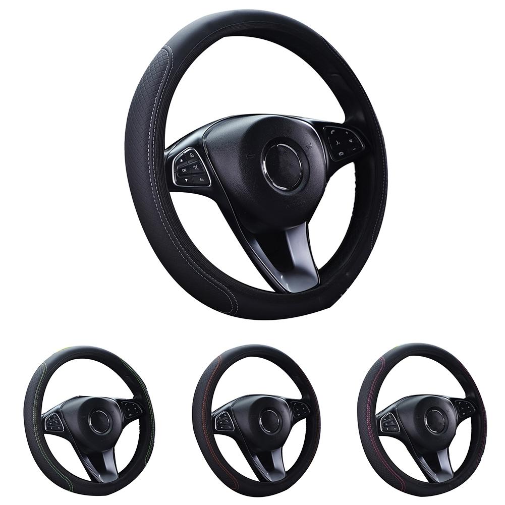 Car Accessories Steering-Wheel Cover Breathable Leather Anti Slip Universal