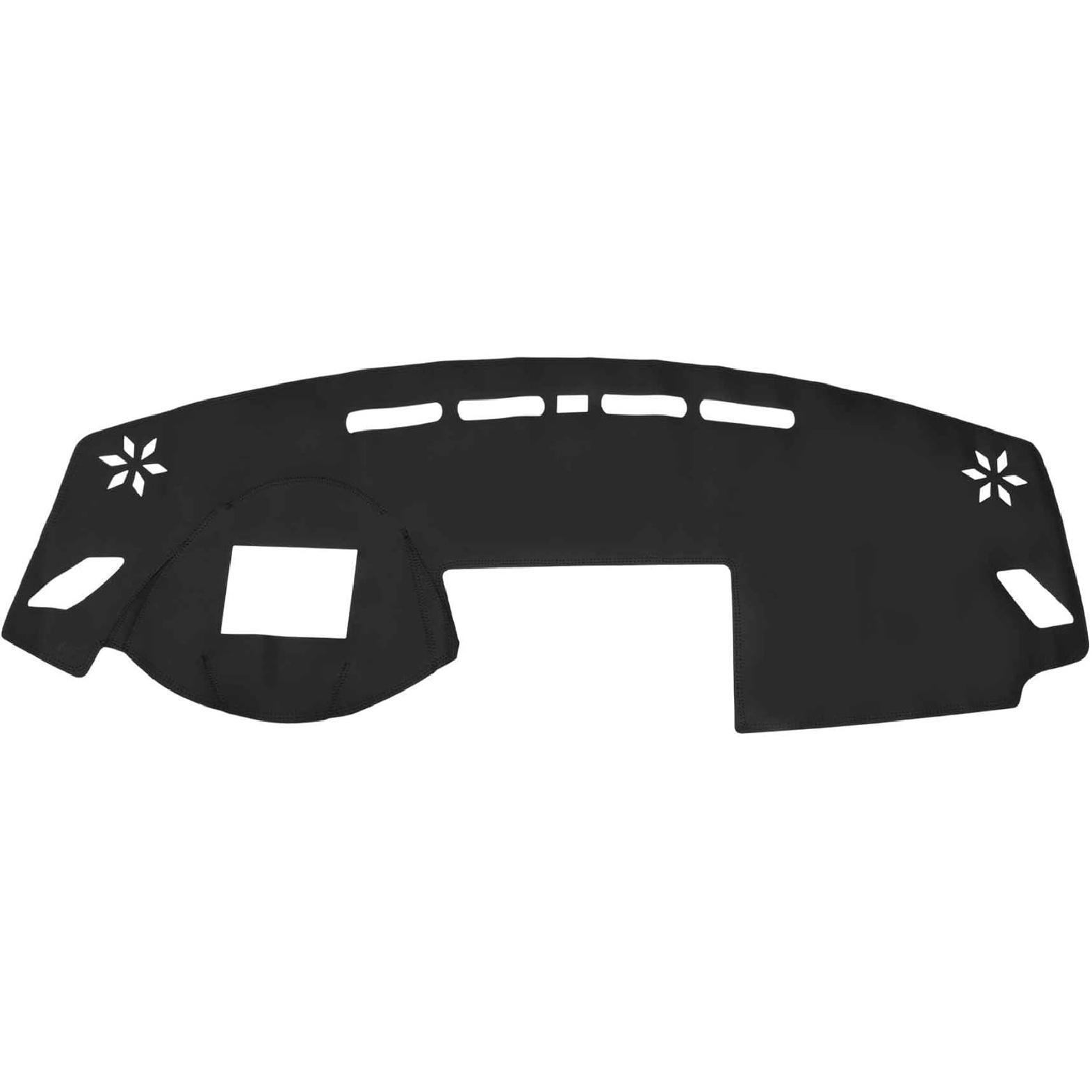 

Dashboard Cover for Mitsubishi Eclipse Cross with Hud Dash Cover Mat Carpet Center Console Dash Cover Mat Car Interior Anti-Slip Faux Leather Black With HUD