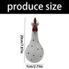 Colorful Dot Rooster Shape Flower Vases Unique Resin Long Neck Chicken Sculpture For Living Room Office Decoration
