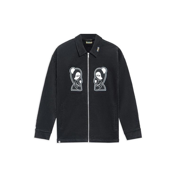 Li-Ning BADFIVE Pattern Loose Jacket  Black White  Men s AFDRA33-1 XL