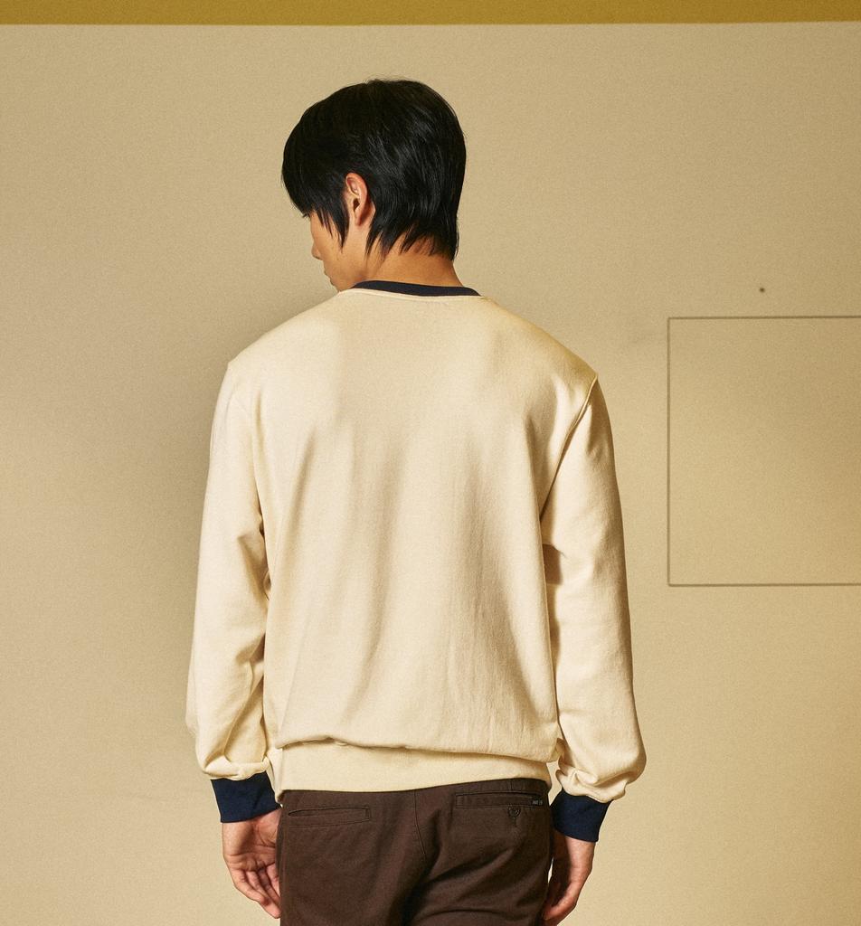 AMOU Saint Amou Ringer Sweat Shirts Cream
