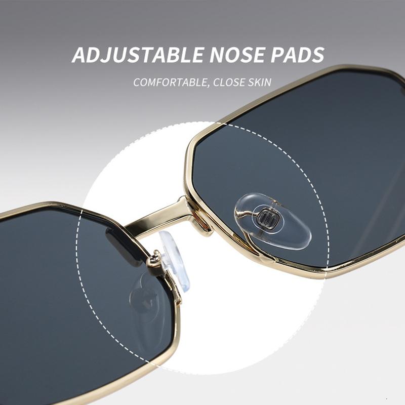Men's Sunglasses Fashion Rectangle Women Metal Luxury Brand Sun Glasses Classic UV400 Glasses