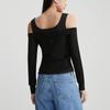 Calvin Klein Letter Logo Button Front Cardigan Women Tops Space-Black J222943-BEH