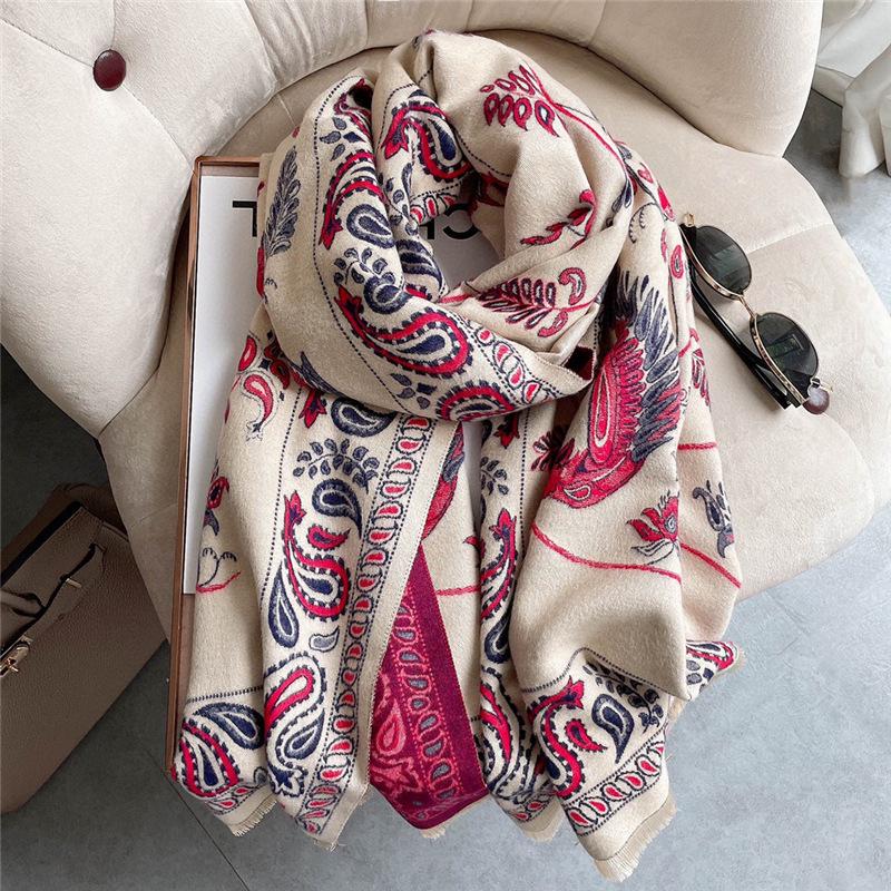 2025 Luxe Women's Cashmere & Silk Poncho Scarf Blanket