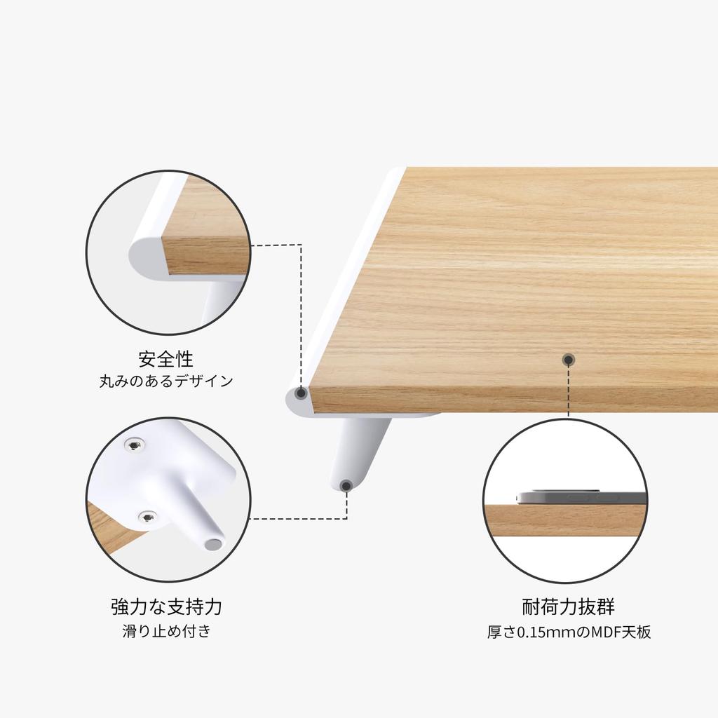LOUKIN Monitor Desktop Computer Display Desktop Wooden Dual Monitor Stand for 44 X Fits Two Large Monitor Adjustable Length and Computer Up To Stand,