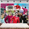 Spanish Football Player Theme Party Decoratiaons Soccer Star Balloon Set Boy Birthday Party Supplies Cr&7 Backdrop Banner Props