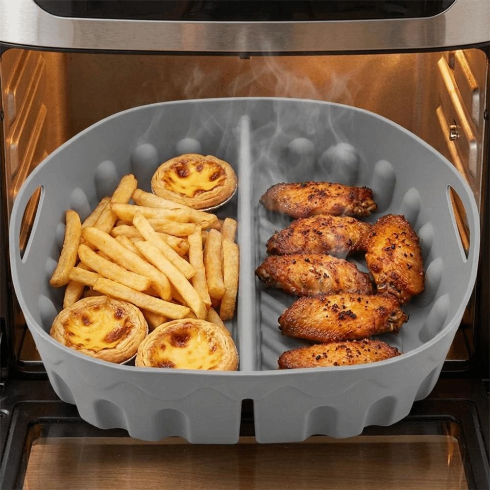 Flexible Silicone Air Fryer Liner Food Grade Circular Oven Basket Mat Air Fryer Accessories