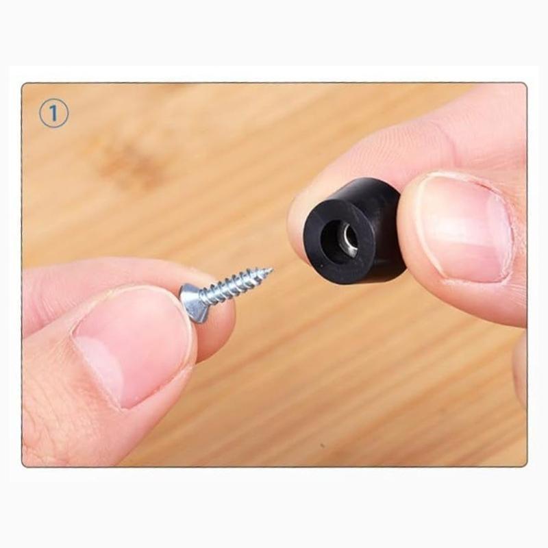 120Pcs Small PVC Rubber Feet with Screws Round Furniture Foot Pads Bumpers