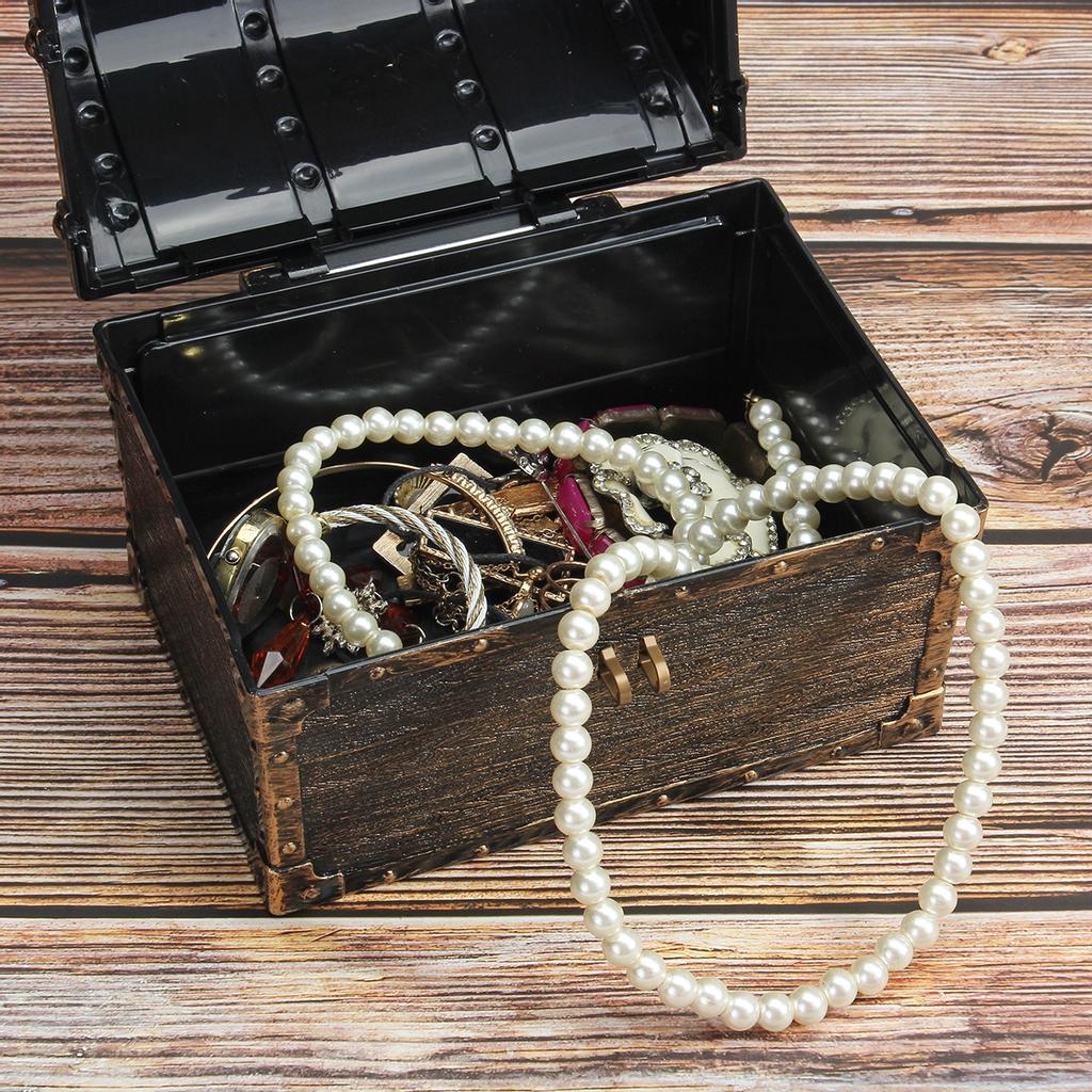 Baule Portagioie A Tema Pirata – Scatola Trasparente Con Lucchetto Per Festa E Compleanno