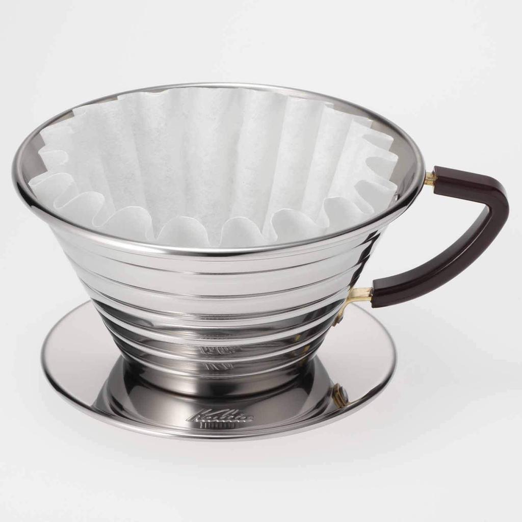 Kalita Coffee Dripper Stainless Steel Wave Series for 2 To 4 People 185 #05033