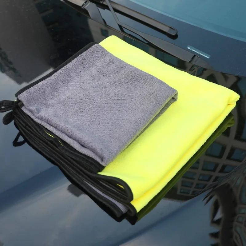 Super Large Size Double Sided Coral Velvet Car Washing Towel Microfibre Soft Cleaning Cloth Auto Clean Maintenance Beauty Tools