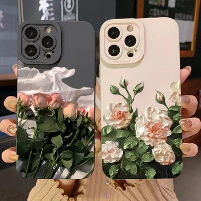 Etui na telefon z kwiatem róży dla Redmi Note 12 13 Pro Plus 5G Turbo 12S 11S 11 10S 10 9S 9 Redmi 10C 12C 13C Miękkie silikonowe etui