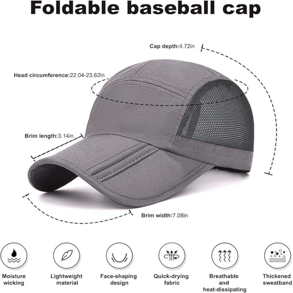 Creative Gift Quick Drying Baseball Cap Lightweight Packable Sports Hat Breathable Polyester Outdoor Hat