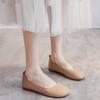 Fashion Leather Low Heels Women's Shoes 2025 Fashion Round Toe Solid Color Flat Shoes Shallow Cut Single Casual Versatile Loafers Shoes