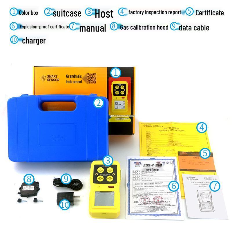 SMART-SENSOR Xima AR8900S Portable 4-in-1 Gas Detector