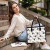 Cute Bat Pattern Tote Bag Portable Casual Daily Handbag Lightweight Reusable Shopping Bag for Women