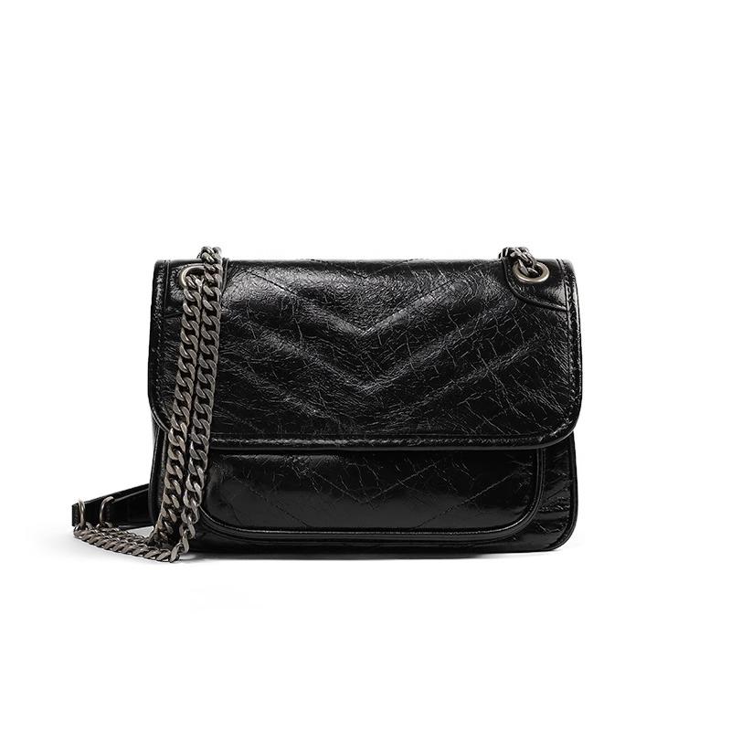 

Women s Shoulder Bag Luxury Genuine Cowhide Leather Handbag for Ladies Gifts, Baguette Bag with Zipper Inner Pocket, New Handbag чёрный