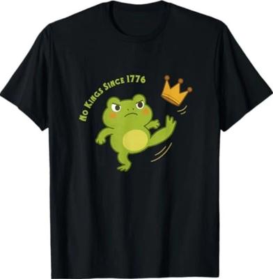 Frog Protest No Kings In America T-Shirt