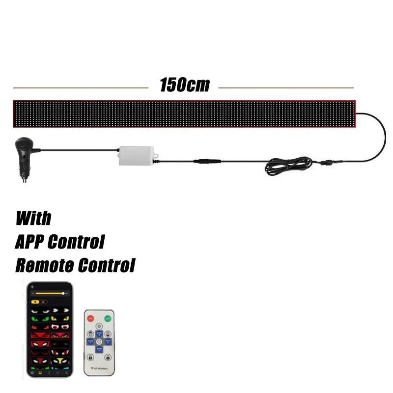 Devil Eyes LED Pixel Panel Light 1.2-2M 12-24V APP Control Soft Foldable Scrolling Animation Screen Board Truck Car Windshield
