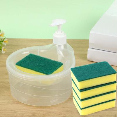 Convenient Soap Dispenser and Sponge Holder Set for Kitchen Bathroom