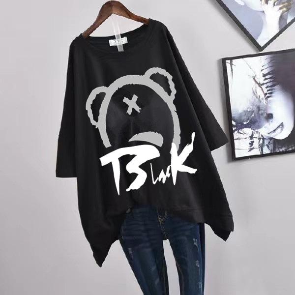 Women's Casual Loose Mid-Length Short-Sleeve T-Shirt