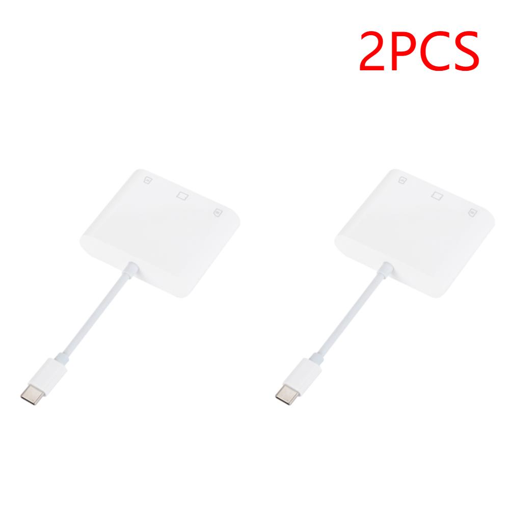 3 in 1 Type-C To SD/TF/CF Memory Card Adapter SD Card Reader Driver Free CF SD TF Compact Camera Card Reader for iPad iPhone 15