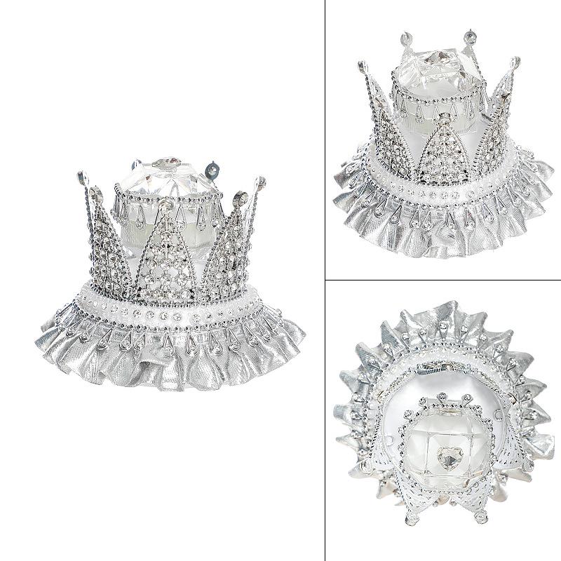 1PC Mini Halka Tutucu Yüzük Kutusu Dantel Takı Çantası Taç Şekli Taklidi Yaratıcı Hediyeler Düğün