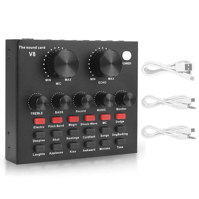 "BM800+V8S Condenser Mic & Sound Card Kit for Mobile, Recording & Live Broadcasts"