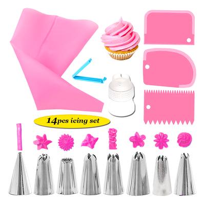 14PCS Cake Decorating Mouth Set Baking Decoration Tool Pastry Nozzles,1PCS Pastry Bag,1PCS Converter Blue 14PCS Cake Decorating Mouth Set Baking Decoration Tool Pastry Nozzles,1PCS Pastry Bag,1PCS Converter Blue