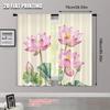 2pc    Window Drapes lotus Versatile Polyester Fabric  Without Electricity Spring Party & Holiday Decor Suitable for Home Use