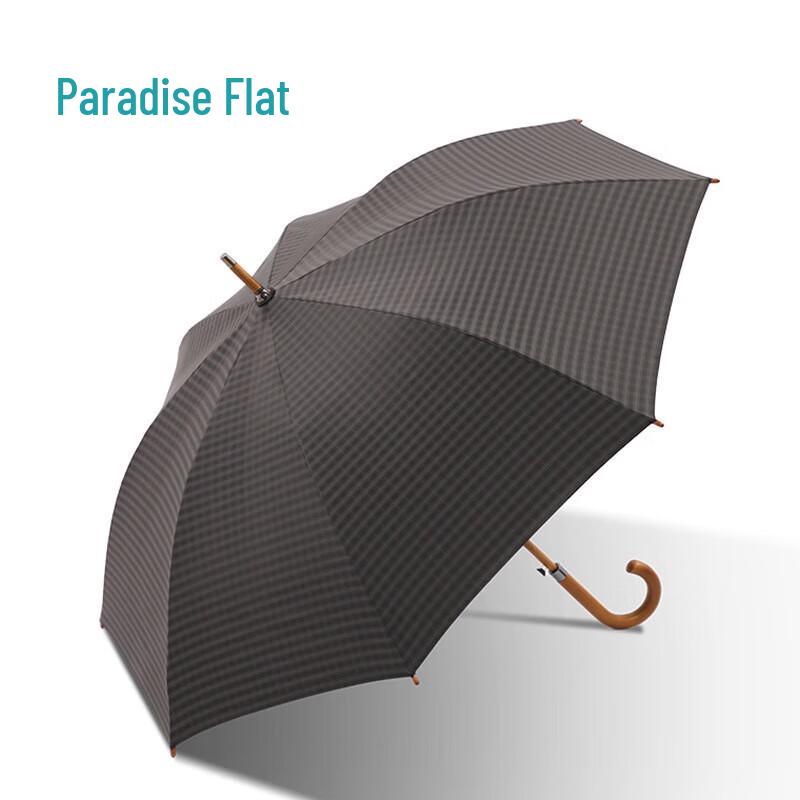 Tiangtang Semi-Automatic Wooden Handle Straight Umbrella