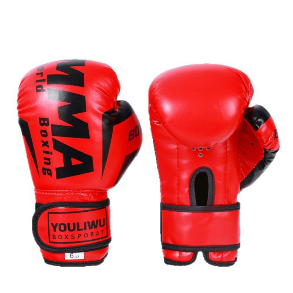 PU Leather Boxing Gloves Breathable Punching Training Gloves Protection Kickboxing Gloves  Sparring
