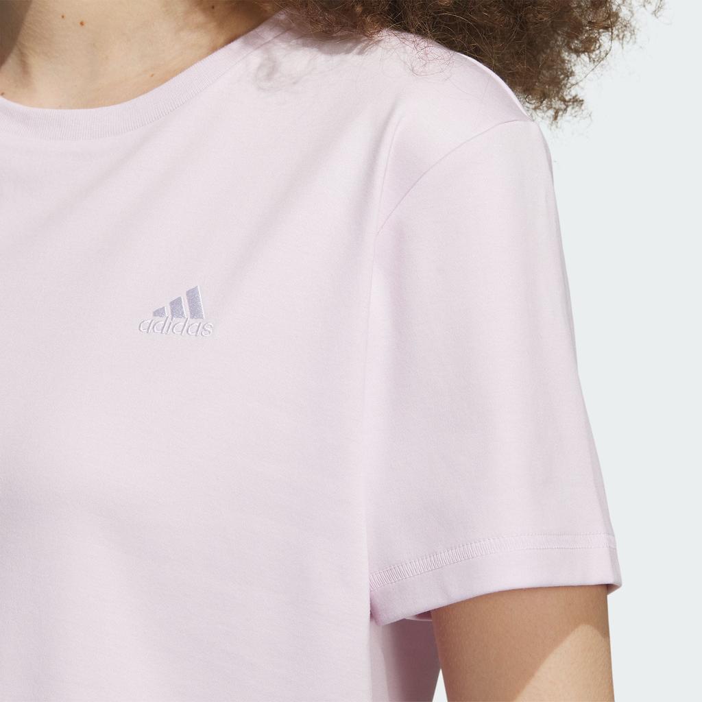 Adidas Rco Graphic Short Sleeve Tee With Monochrome Logo Women Tops Pink IP7098