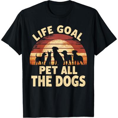 Lebensziel Alle Hunde streicheln Lustiges Hundeshirt