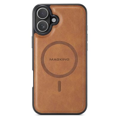 MAGKING K1 Series Pro iPhone 16 Plus Magnetické pouzdro PC+TPU+PU kůže Kryt na telefon
