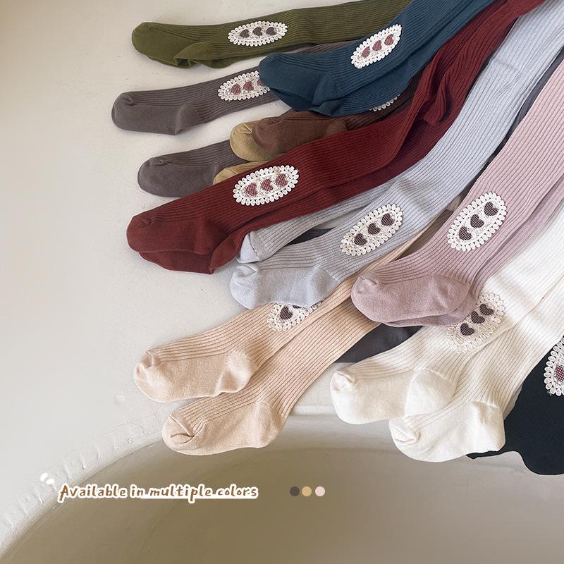 Minliu Autumn & Winter Candy Color Knitted Leggings for Girls - Baby Pants Outerwear & Tights Socks Combo