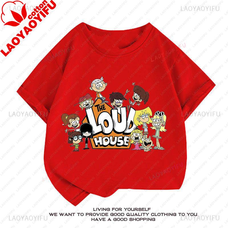 The Loud Houses Double Sides Printed T Shirt Summer Short Sleeved Cartoon Comedy Oversized Vintage Unisex Clothes Ropa De Mujer