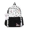 Schoolbag Korean new backpack female ins wind large capacity lightweight student schoolbag high value versatile contrasting color backpack