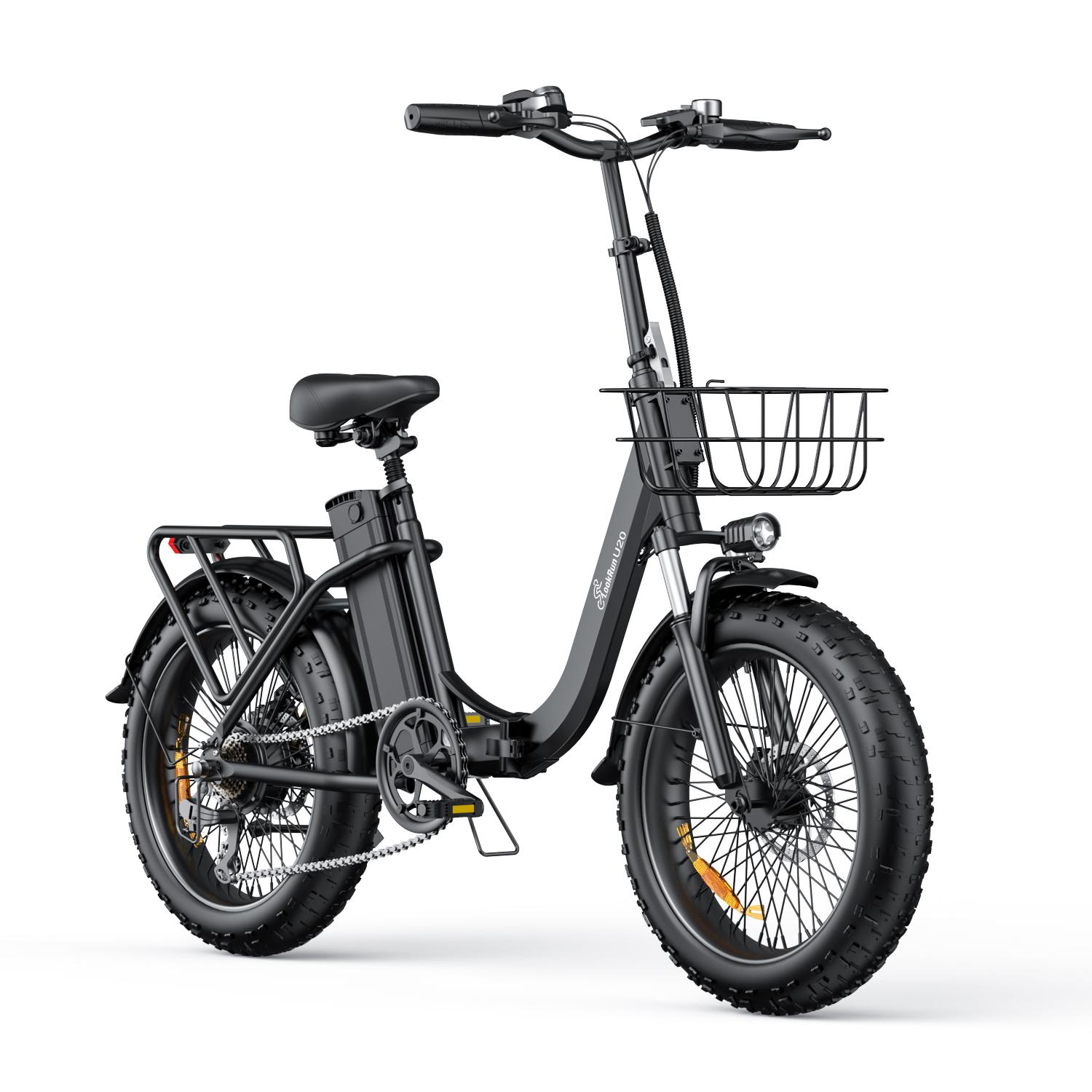 LOOKRUN U20 faltbares Elektrofahrrad, 36V 15,6Ah Akku schwarz