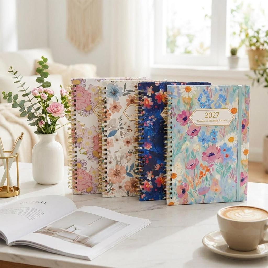2027 A5 Custom English Spiral Weekly Planner Notebook