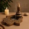 Backflow Incense Burner Large Mango Wood Hamsa